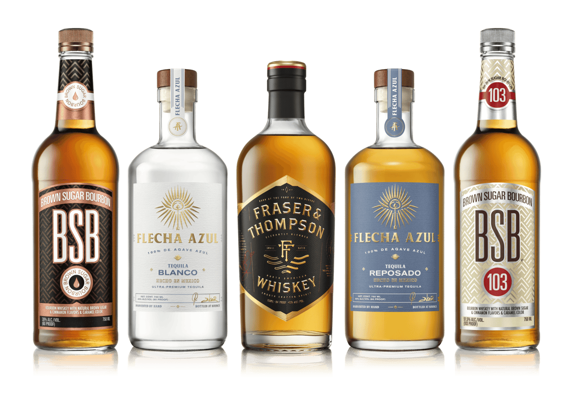 Flecha Azul, BSB, and Fraser & Thompson bottles Flecha Azul, BSB, and Fraser & Thompson bottles